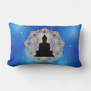 Vesak Day Buddha and Mandala Vaisakha Purnima Lumbar Pillow