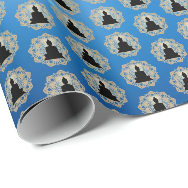 Vesak Day Buddha and Mandala Vaisakha Purnima Wrapping Paper (Roll Corner)