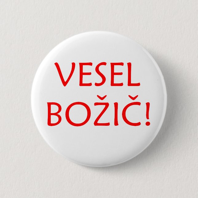 Vesel Bozic 2 Inch Round Button (Front)