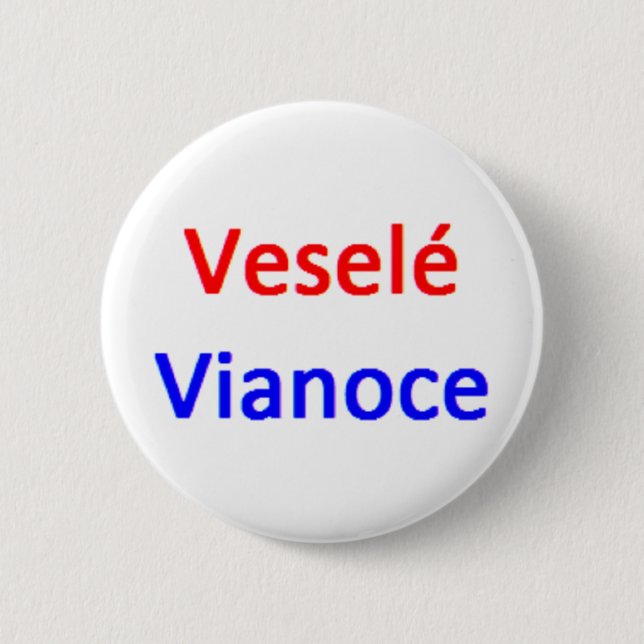 vesele vianoce coffee mug 2 inch round button (Front)