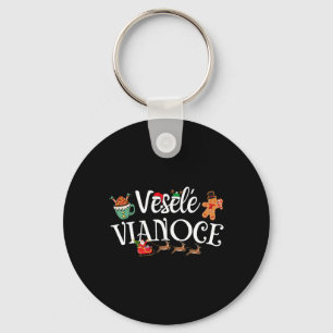 Veselé Vianoce Slovak Merry Christmas Vesele Viano Keychain