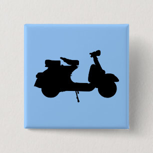 Vespa 2 Inch Square Button