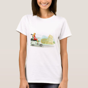Vespa Girl in Rome T-Shirt