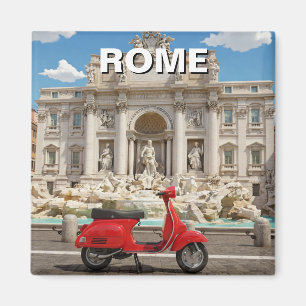 Vespa in Rome Italy Magnet