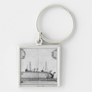 Vessel lying on its hull keychain