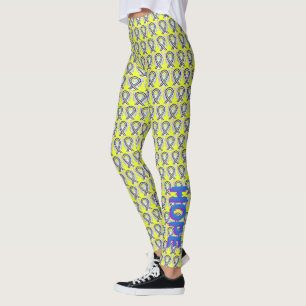 Vessie Cancer Sensibilisation Ruban Angel Leggings