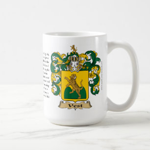 Vest, the Origin, the Meaning and the Crest Coffee Mug