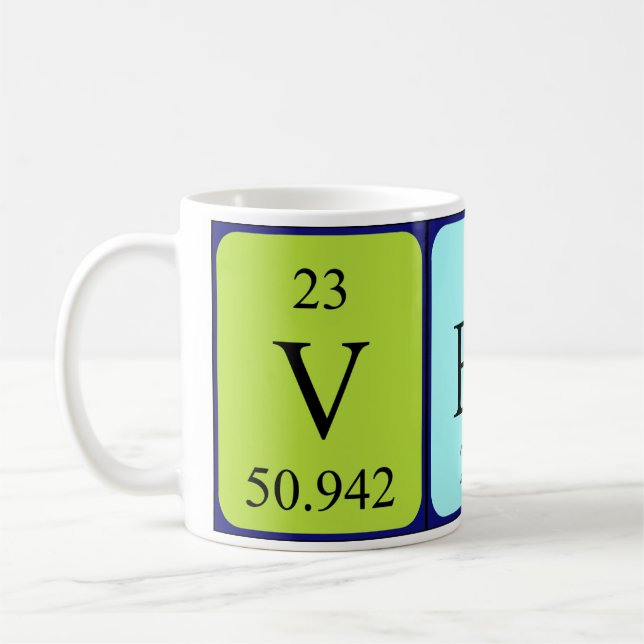 Vesta périodique nom de table mug (Gauche)