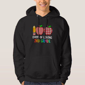 Veste À Capuche 100 Days of Loving 2nd Grade Second Grade Teacher 