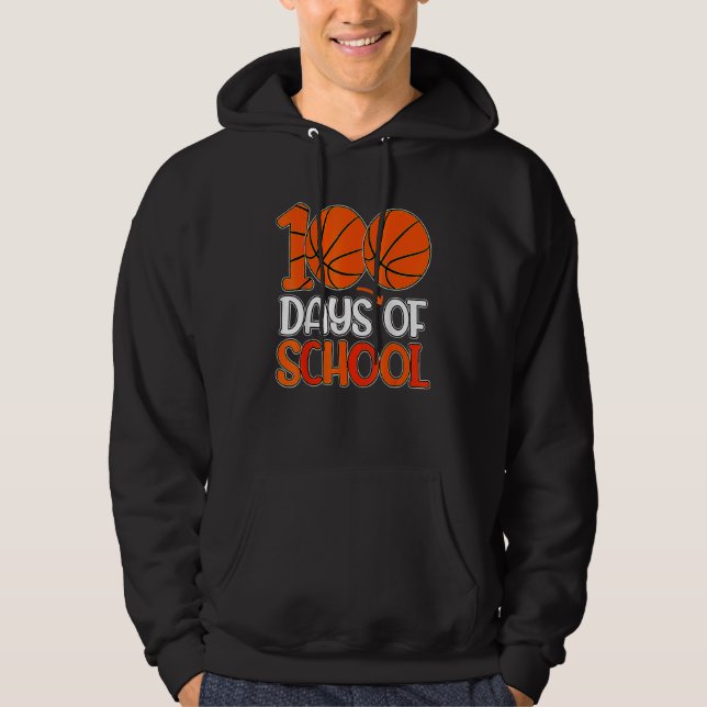 Veste À Capuche 100th Day Student Boys Girls Basketball 100 Days O (Devant)