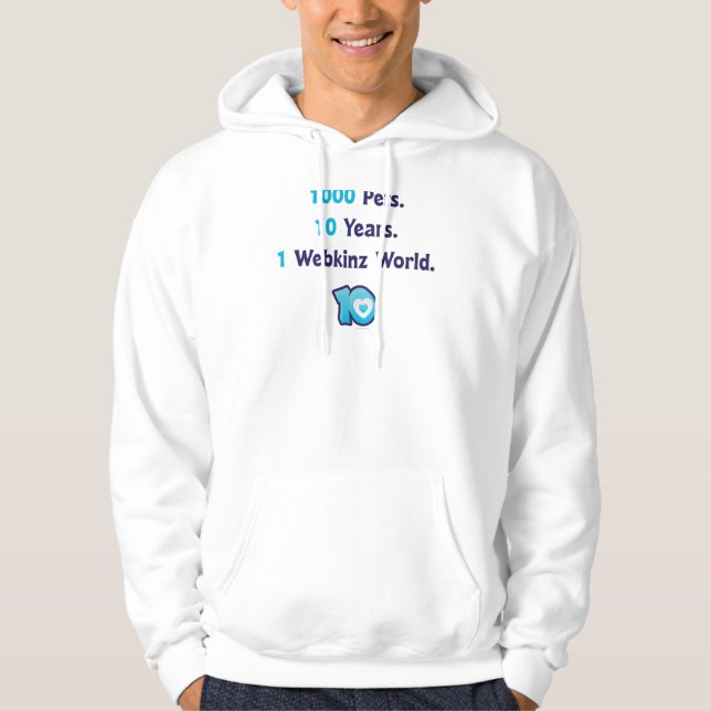 Veste À Capuche 10 ans de stat de Webkinz (Devant)