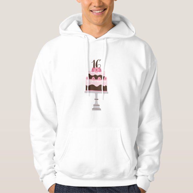 Veste À Capuche 16e gâteau d'anniversaire (Devant)
