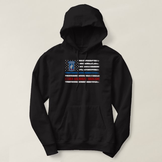 Veste À Capuche 173e Brigade aéroportée Chevalier-drapeau américai (Design devant)