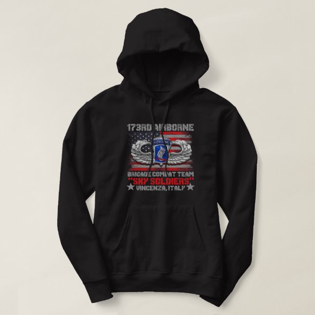 Veste À Capuche 173e brigade aéroportée Équipe de combat Drapeau a (Design devant)