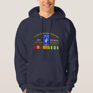 Veste À Capuche 173e brigade aéroportée Vietnam Vétéran Chemise Sk