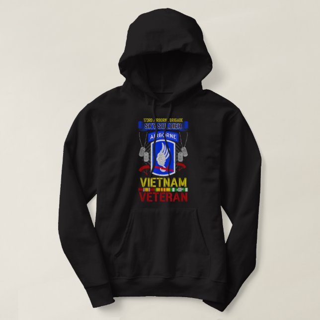 Veste À Capuche 173rd Airborne Brigade Vietnam Veteran Shirt Sky S (Design devant)