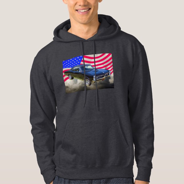 Veste À Capuche 1967 Pontiac GTO et drapeau américain (Devant)