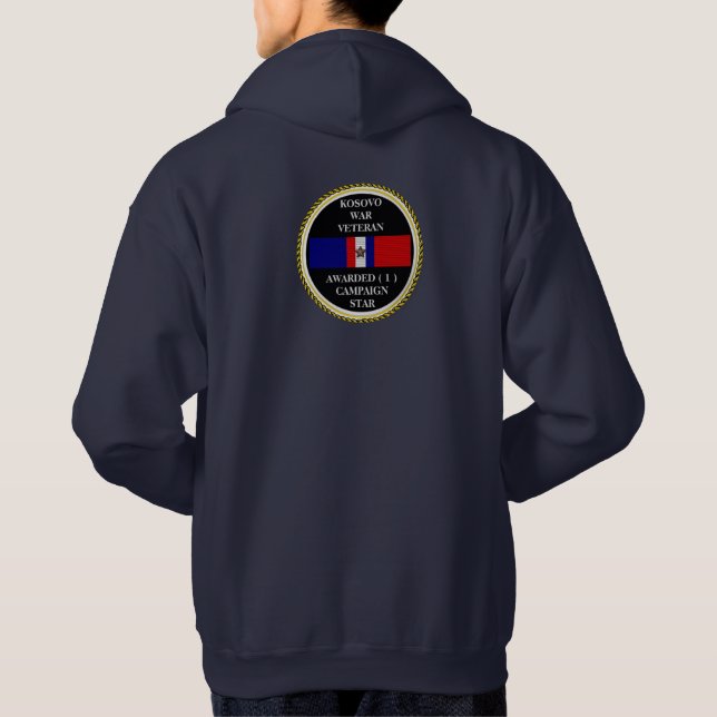 VESTE À CAPUCHE 1 ÉTOILE DE CAMPAGNE KOSOVO WAR VETERAN (Dos)
