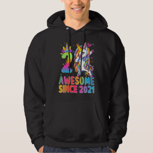 Veste À Capuche 2e anniversaire filles Ados Dabbing Unicorn 2 anné