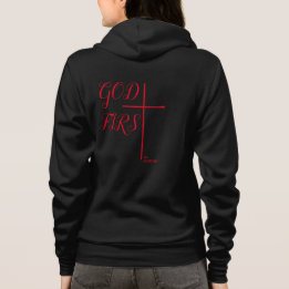 Veste À Capuche 303WW "DIEU PREMIER" CROSS Black ZIP-UP Cité