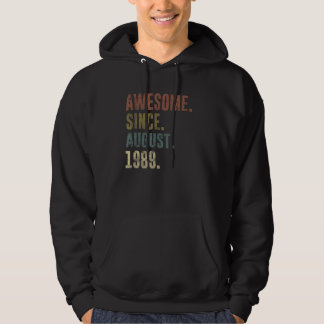 Veste À Capuche 33e anniversaire Vintage stupéfiant depuis août 19