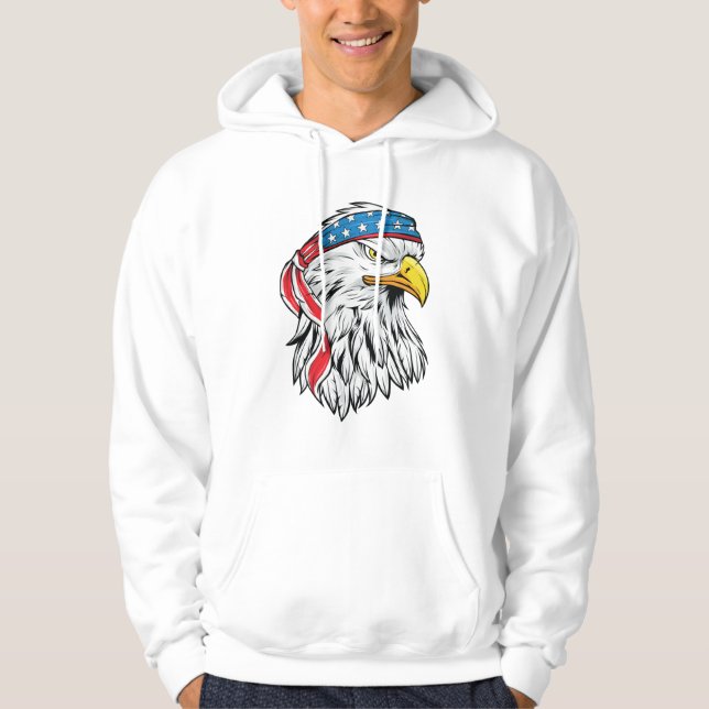 Veste À Capuche 4 juillet aigle américain (Devant)