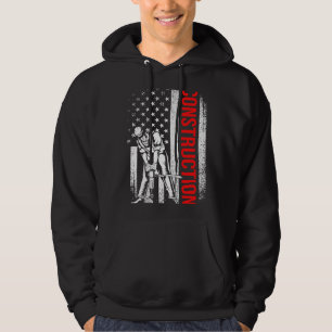Veste À Capuche 4 juillet Drapeau américain Construction patriotiq