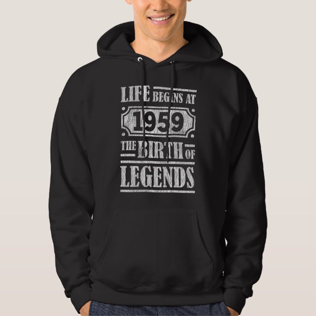 Veste À Capuche 66 Ans 1959 Naissance De La Légende 66e Anniversai (Devant)