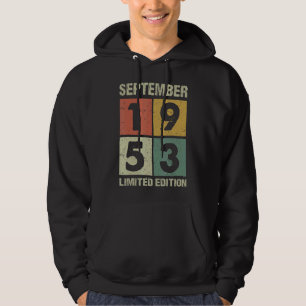 Veste À Capuche 69 ans Vintage septembre 1953 69e anniversaire