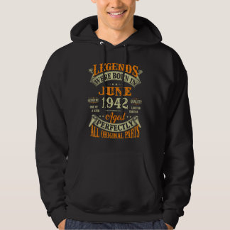 Veste À Capuche 80e Anniversaire Légendes Né En Juin 1942 80 Ans