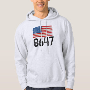 Veste À Capuche 8647 Déclaration politique du drapeau américain an
