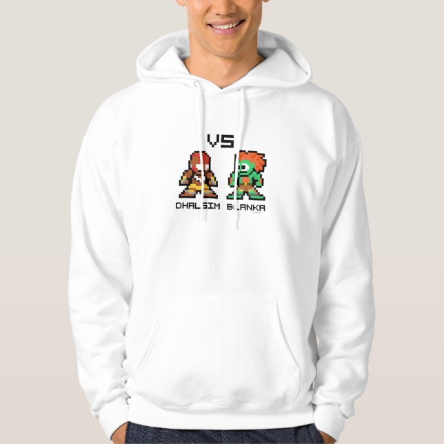 Veste À Capuche 8bit Dhalsim CONTRE Blanka (Devant)