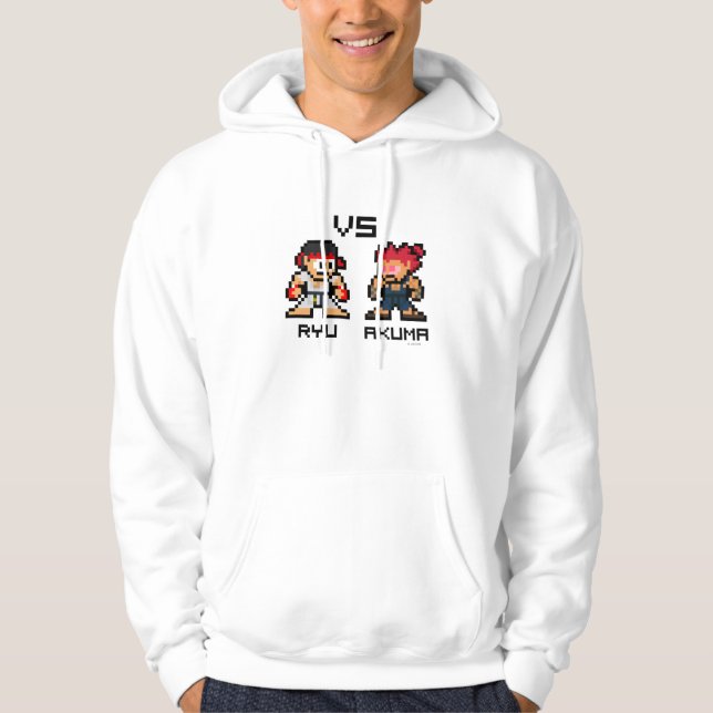Veste À Capuche 8bit Ryu CONTRE Akuma (Devant)