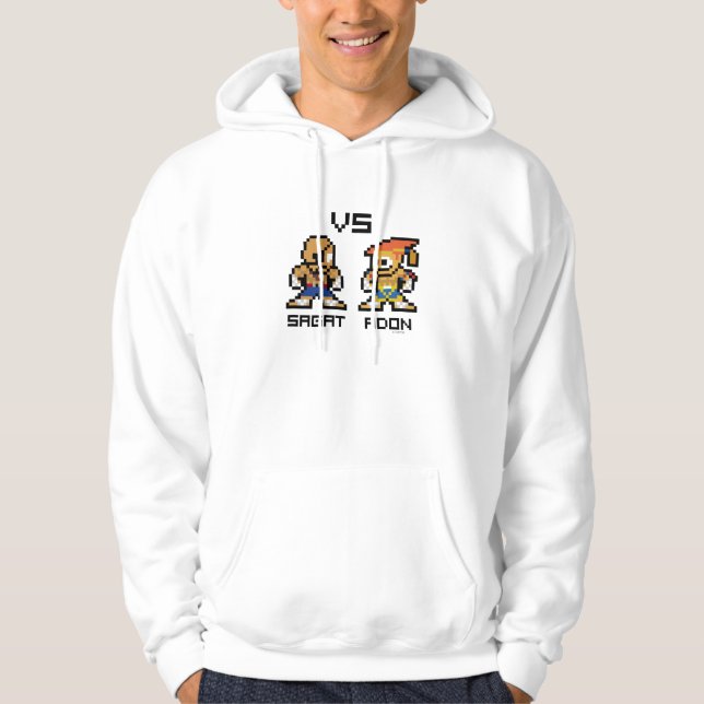 Veste À Capuche 8bit Sagat CONTRE Adon (Devant)
