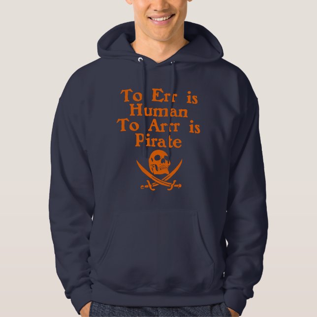 Veste À Capuche À Arrr est le sweatshirt à capuchon de pirate (Devant)