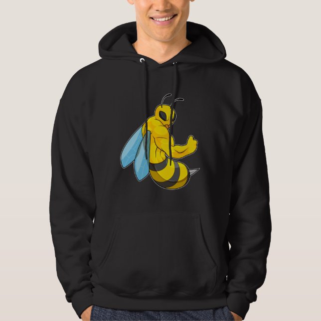 Veste À Capuche Abeille comme culturiste (Devant)