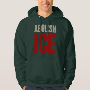 Veste À Capuche Abroger ICE Minimaliste Protestation Typographie D