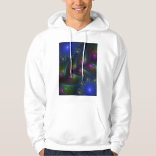 Veste À Capuche Abstrait Moderne Trippy Fractal Lumineux Coloré