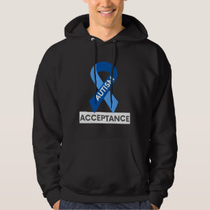 Veste À Capuche Acceptation de l'autisme Ruban bleu