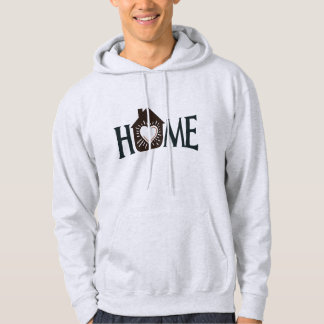 Veste À Capuche Accueil Coeur chaud Typographie Maison en forme de