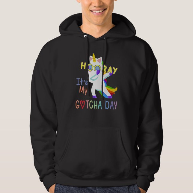 Veste À Capuche Accueil d'adoption d'enfants C'est ma Gotcha Day K (Devant)