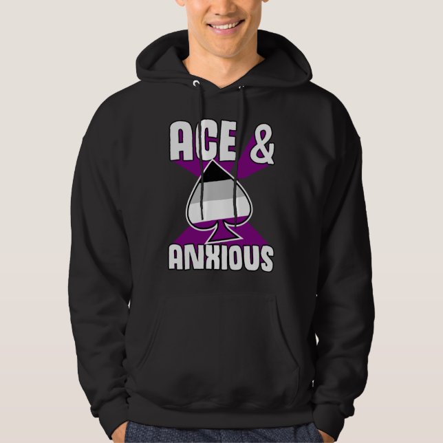 Veste À Capuche Ace And Anxious  Asexual Pride Symbol Introvert (Devant)