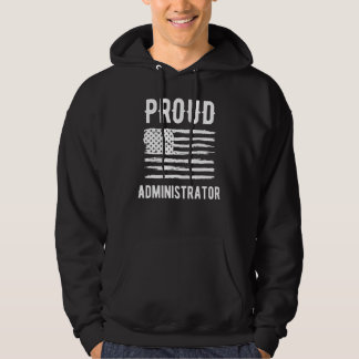 Veste À Capuche Administrateur fier de sa profession Drapeau améri