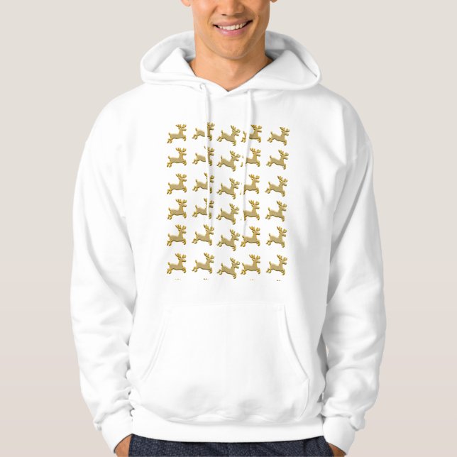 Veste À Capuche Adorable Reindeer Vilain Noël Joyeux Noël (Devant)