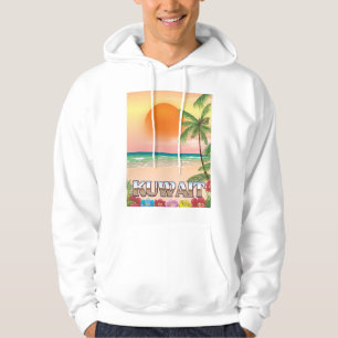 Veste À Capuche affiche de voyage sur la plage de kuwait
