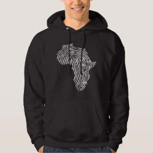 Veste À Capuche Africa Finger Print, Black Power, Afrique