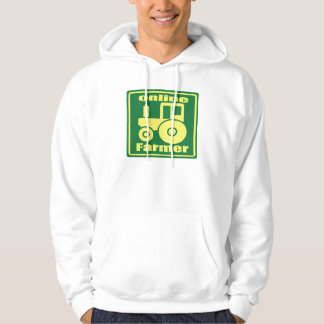 Veste À Capuche agriculteur en ligne de tracteur vert