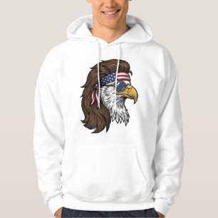 Veste À Capuche Aigle Patriotique Mulle Coupe Vintage Gravure Vect