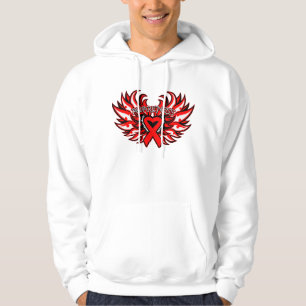 Veste À Capuche Ailes de coeur de conscience d'hémophilie