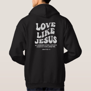 Veste À Capuche Aimez comme Jésus, verset biblique, marchandises c